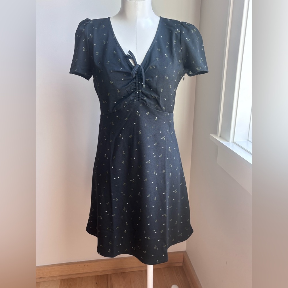 Levi's Black Mini Dress with Floral Pattern